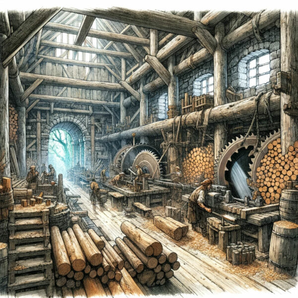 Rabenfurther Sägewerk Innenansicht