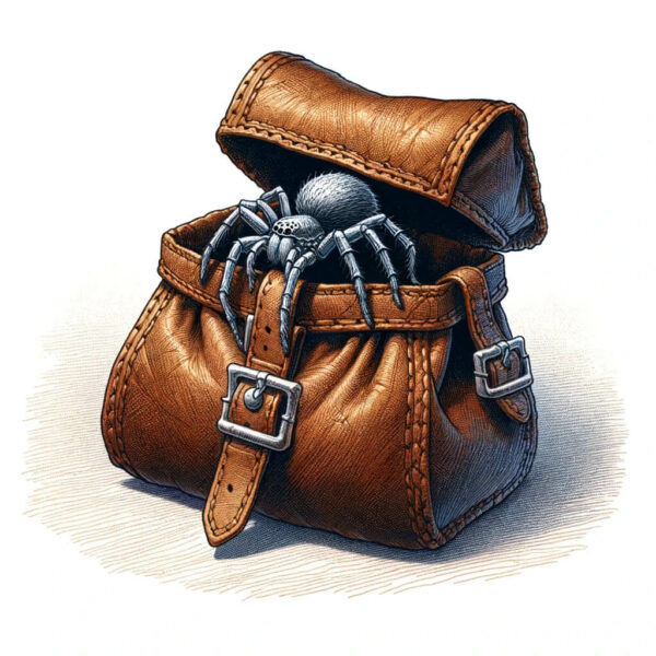 Eine junge Silberfadenspinne